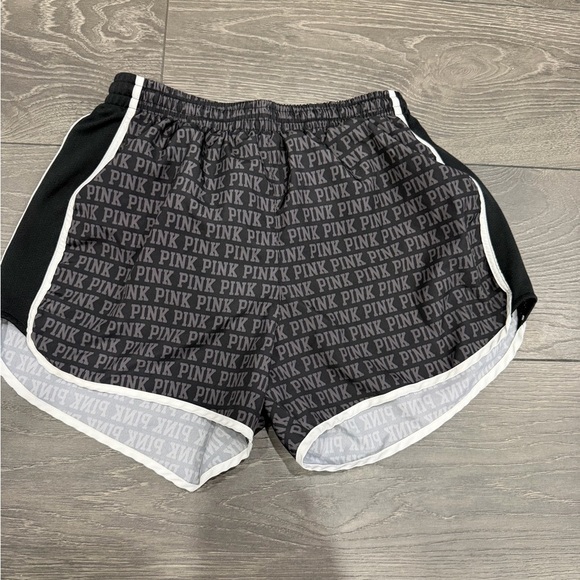PINK Victoria's Secret Pants - PINK Victoria's Secret Black and Gray Athletic Shorts